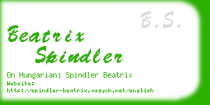 beatrix spindler business card